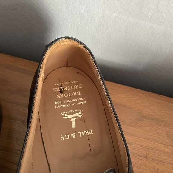 Brooks Brothers Peal Co Monk Strap Dress Shoes Black Leather Mens Size US 11.5 B - Picture 8 of 11